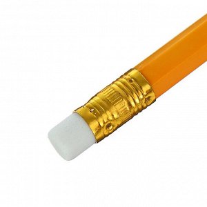 Карандаш чернографитный Н, Calligrata, с ластиком, пластиковый, оранжевый