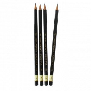 Набор чернографитных карандашей 4 штуки Koh-I-Noor, профессиональных 1900 3Н (2474702)