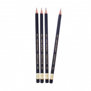 Набор чернографитных карандашей 4 штуки Koh-I-Noor, профессиональных 1900 Н (2474716)