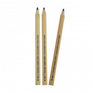 Набор 3 штуки карандаш чернографитный Koh-I-Noor 1538, 4B Jumbo, эскизный, плоский (1295209)