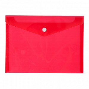 Папка-конверт на кнопке А5, 180 мкм Calligrata, красная
