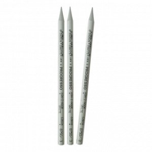 Набор 3 штуки карандаш цветной цельнографитовый Koh-I-Noor 8750/3 Progresso, в лаке, белый (2474626)