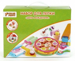 Набор для лепки День рождения!,  тесто 250 г,  аксессуары