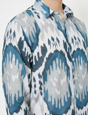 Рубашка Материал: %100  Вискоз Параметры модели: рост: 188 cm, грудь: 99, талия: 75, бедра: 95 Надет размер: L