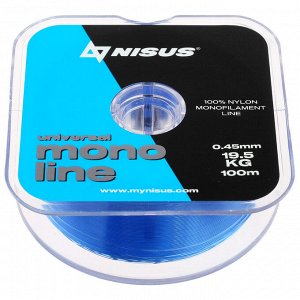 Леска NISUS MONOLINE Blue 0,45 мм/100 м