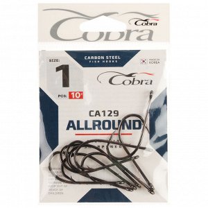 Крючки Cobra ALLROUND серия CA129 №1, 10 шт.