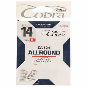 Крючки Cobra ALLROUND серия CA124 №14, 10 шт.