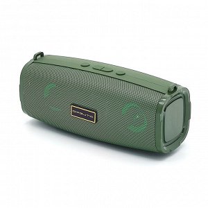 Колонка портативная с BLUETOOTH  OT-SPB104 Зелёный (2*3Вт, USB/FM/TF/ AUX, акк, 19*7.5*8.0 см)