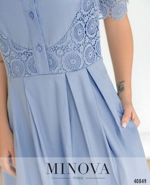 Платье №1098-голубой