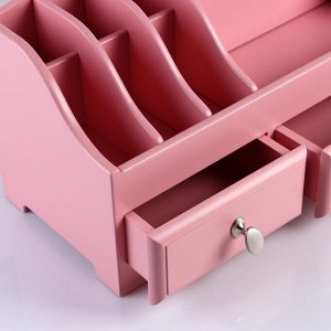 Комодик для косметики с 3 ящиками, розовый,  60х20х23 см