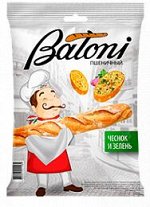 Сухарики пшен хрустящие &quot;Batoni&quot; со вкусом чеснока и зелени