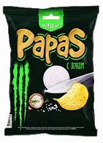 Чипсы картофельные с жареным луком &quot;PAPAS&quot;  со вкусом барбекю