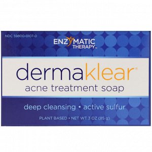 Enzymatic Therapy, DermaKlear Acne Treatment Soap, 85 г (3 унции)
