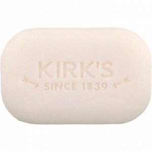 Kirk&#x27 - s, 100% Premium Coconut Oil Gentle Castile Soap, Fragrance Free, 3 Bars, 4 oz (113 g) Each