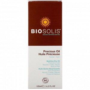 Biosolis, Precious Oil, аргания, питательное сухое масло, 125 мл (4,2 жидк. унции)