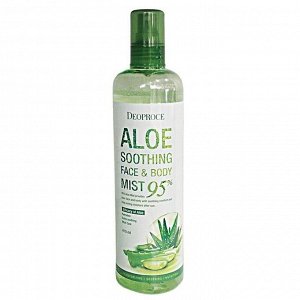 Успокаивающий спрей с 95% алоэ вера для лица и тела Aloe Soothing Face & Body Mist 95%