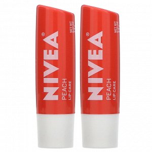 Nivea, Tinted Lip Care, Peach, 2 Pack, 0.17 oz (4.8 g) Each