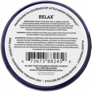 Little Moon Essentials, Relax, Floral Bath and Shower Sugar Exfoliant, 2 oz (56 g)