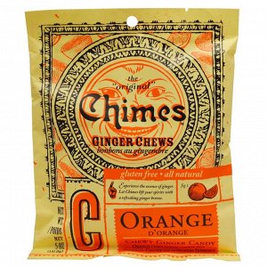 Chimes, Ginger Chews, Orange, 5 oz (141.8 g)