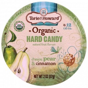 Torie & Howard, Organic, Hard Candy, D&#x27 - Anjou Pear & Cinnamon, 2 oz (57 g)