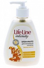 Жидкое мыло-крем Life Line для интимного ухода Овсяное молочко с диспенсером 280гр