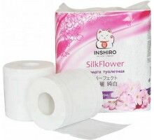 Бумага туалетная "INSHIRO" SilkFlower Аромат Сакуры  3-х сл.4 рул. 25м.