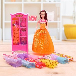 Кукла модель «Анна» с набором платьев, с аксессуарами, цвета МИКС