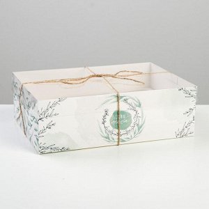 Коробка на 6 капкейков «Для тебя», 23 х 16 х 7.5 см