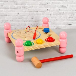 Игрушка из дерева «Логический столик» 12х26х26 см