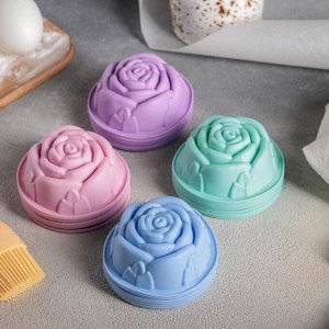 Набор форм для выпечки силиконовых Доляна «Роза», 8?3 см, 6 шт, цвет МИКС