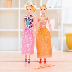 Куклы модели «Подружки» с аксессуарами, набор 2 шт, МИКС