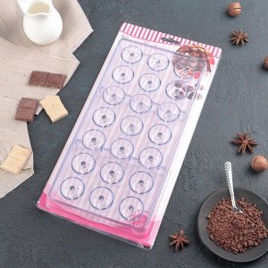 Форма для шоколада «Пончик», 21 ячейка, 33?16,2 см