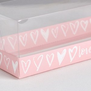 Коробка для десерта «love you», 26, 2 х 8 х 9,7 см