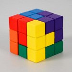 Деревянная развивающая игрушка &quot;Сложи кубик&quot; 6х6х6 см