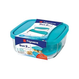 "Bormioli" Frigoverre Classic Blue" Набор контейнеров стекло 2шт. 2л 0,9л 390633SK5021990 ВЭД