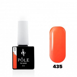 Цветной гель-лак "POLE" №435 - оранжевая камелия (8 мл.)