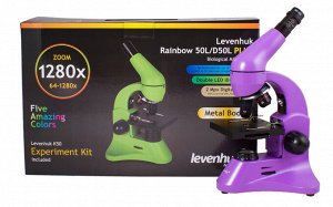 (RU) Микроскоп Levenhuk Rainbow 50L PLUS Amethyst\Аметист