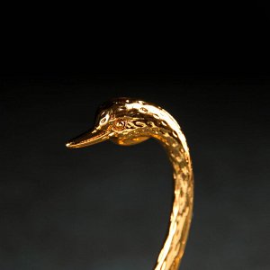 Набор ложек на подставке Magistro «Золотой лебедь», 7,5х5х14 см, цвет золотой
