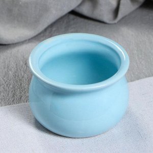 Форма для выпечки "Рамекин", керамическая, голубая, 0.25 л