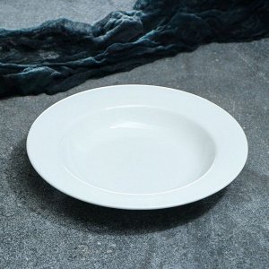 Тарелка глубокая "Рест", 24 см, белая, 1 сорт