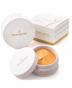 030552 "BEAUUGREEN" "Hydrogel Collagen&Gold Eye Patch" Гидрогелевые патчи для глаз с коллагеном и коллоидным золотом 90 гр 1/72