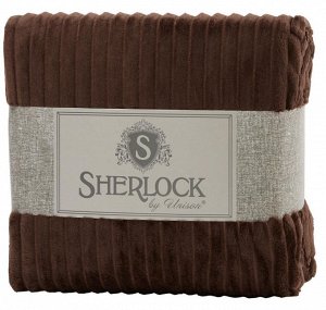 Плед микрофибра рельеф "Sherlock" 150х200 шоколадный