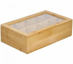 Органайзер для пакетиков чай/кофе бамбук 31,8*19*9см №2, 8