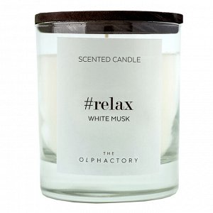 Свеча ароматическая Ambientair, The Olphactory, Relax Black, Белый мускус, 40 ч