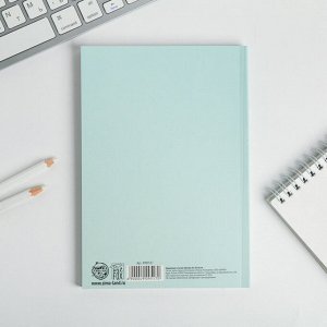 Планер-ежедневник в тонкой обложке с тиснением «Мечтай. Создавай. Действуй», мятный, А5, 80 листов
