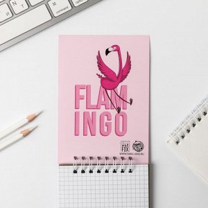 Блокнот "Flamingo", на гребне, А6, 40 листов