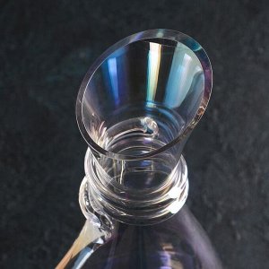 Декантер стеклянный «Багира», 1 л, 15x10x32 см, цвет перламутровый
