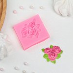 Силиконовый молд Доляна «Букет роз», 4,5?5 см, цвет розовый