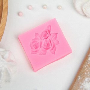 Молд Доляна «Букет роз», 4,5x5 см, цвет розовый