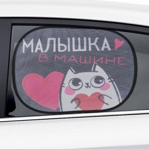 Шторки на боковое стекло «Малышка в машине», 2 шт